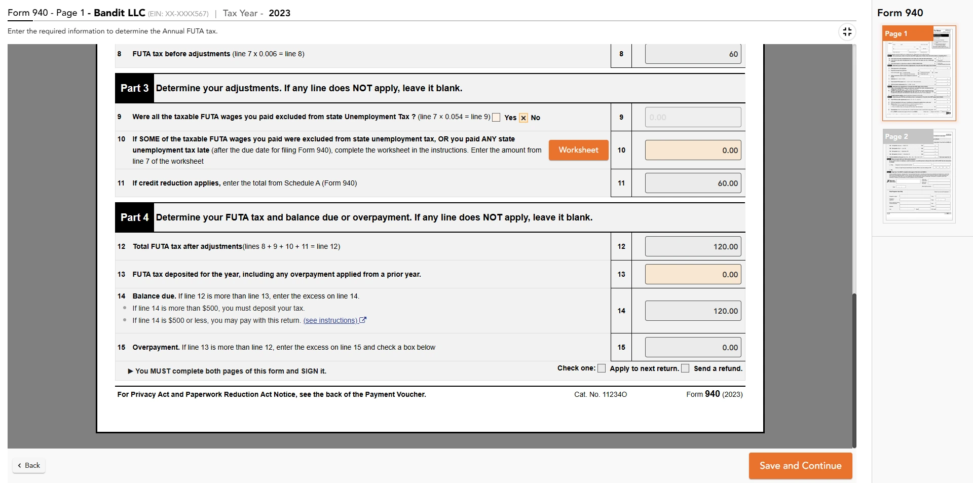 Enter Part 3 and 4 Information (If applicable)